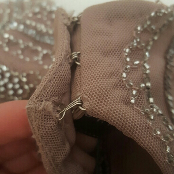 Aidan Mattox Beaded Illusion Long Sleeve Gown - Picture 8 of 8